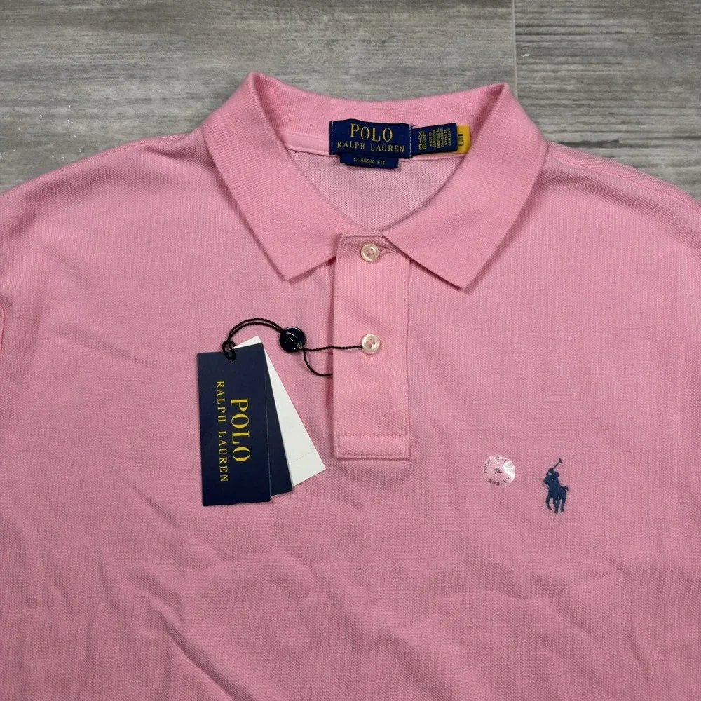 $110 Polo Ralph Lauren Classic Fit Men's XL Short Sleeve Pink Polo Shirt - NWT